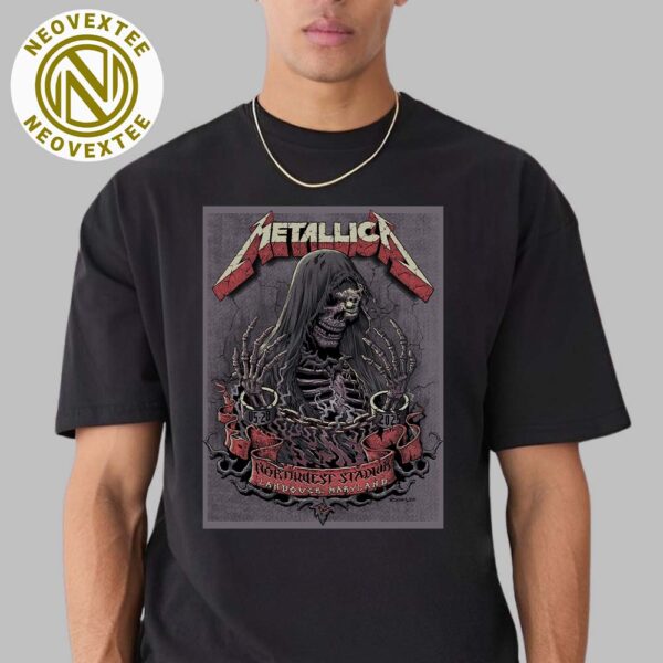Metallica M72 Landover Washington DC Poster Show In Landover Maryland At Northwest Stadium On May 28 2025 Created By Cisco Rivera Classic T-Shirt