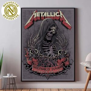 Metallica M72 Landover Washington DC Poster Show In Landover Maryland At Northwest Stadium On May 28 2025 Created By Cisco Rivera Poster Canvas