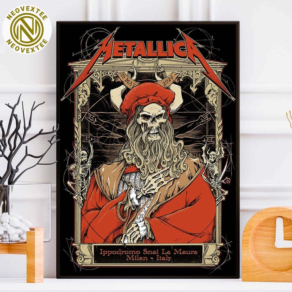 Metallica M72 Milan Tonight Poster I Days Milano At Ippodromo Snai La Maura In Milan Italy On May 29 Fresh Off Our First No Repeat Weekend Of 2024 Poster Canvas Metallica M72 Milan Tonight Poster I Days Milano At Ippodromo Snai La Maura In Milan Italy On May 29 Fresh Off Our First No Repeat Weekend Of 2024 Poster Canvas