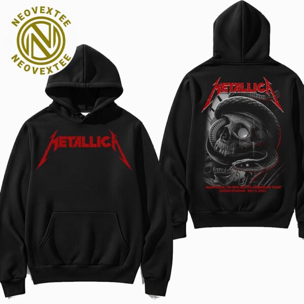 Metallica M72 Nashville 2025 Second Night Hoodie In Nashville TN At Nissan Stadium On May 3 M72 North American Tour 2025 T-Shirt Hoodie