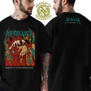 Metallica M72 Philly Tonight 1 Exclusive Tee Art By Squindo In Philadelphia Pennsylvania At Lincoln Financial Field On May 23 2025 Two Sided Print Classic T-Shirt