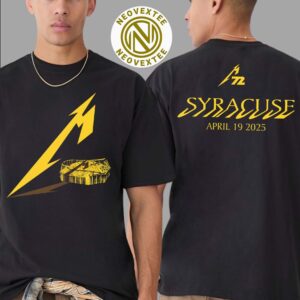 Metallica M72 Syracuse Artwork Tee In Syracuse NY On April 19 2025 At JMA Wireless Dome Two Sided Print T-Shirt