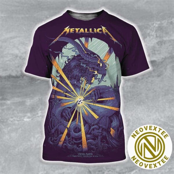Metallica M72 Vienna Tonight Poster Racino Rocks at Racino Ebreichsdorf In Vienna Austria On June 1st 2024 All Over Print Shirt