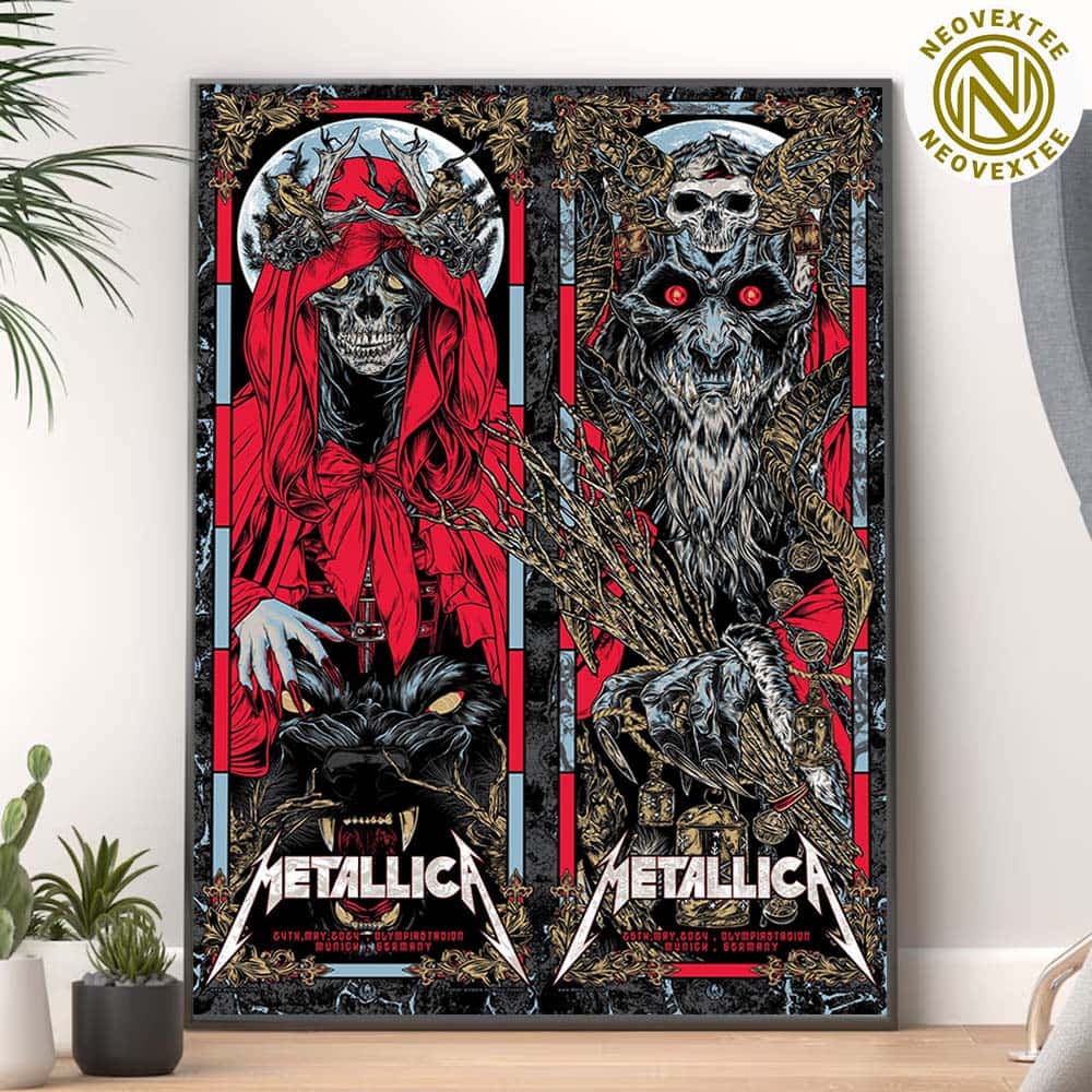 Metallica Munich Germany Full Show Combine Poster At Olympiastadion On May 24th And 26th M72 World Tour 2024 Home Decor Poster Canvas Metallica Munich Germany Full Show Combine Poster At Olympiastadion On May 24th And 26th M72 World Tour 2024 Home Decor Poster Canvas