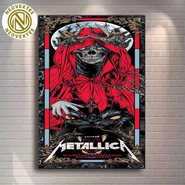 Metallica Munich Germany Night 1 Music Poster At Olympiastadion On May 24th M72 World Tour 2024 Home Decor Poster Canvas