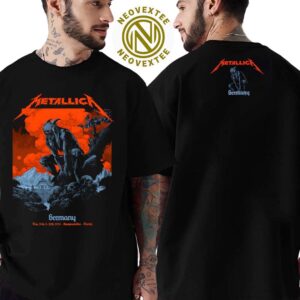 Metallica Munich Germany Pop Up Merch Tee At Olympiastadion In Munich DE On May 24th And 26th M72 World Tour 2024 Two Sided Print Unisex T-Shirt