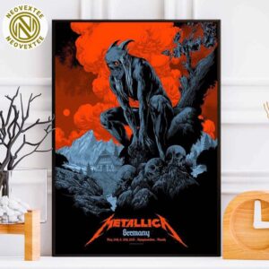 Metallica Munich Germany Pop Up Shop Poster At Olympiastadion In Munich DE On May 24th And 26th M72 World Tour 2024 Home Decor Poster Canvas