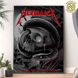 Metallica Night 2 Music Poster M72 Nashville TN Art By Maxx242 At Nissan Stadium On No Repeat Weekend May 3 2025 Home Decor Poster Canvas