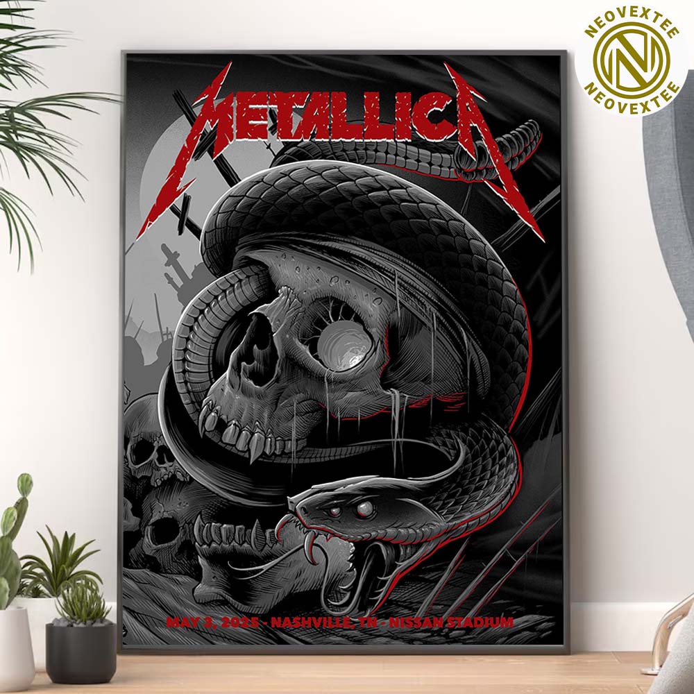 Metallica Night 2 Music Poster M72 Nashville TN Art By Maxx242 At Nissan Stadium On No Repeat Weekend May 3 2025 Home Decor Poster Canvas Metallica Night 2 Music Poster M72 Nashville TN Art By Maxx242 At Nissan Stadium On No Repeat Weekend May 3 2025 Home Decor Poster Canvas