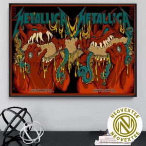 Metallica Philadelphia PA Full Show Poster On May 23 And 25 2025 For M72 Philly At Lincoln Financial Field Home Decor Poster Canvas