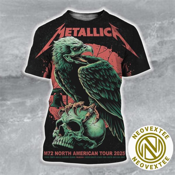 Metallica Pop-Up Shop Exclusive Poster Philadelphia PA M72 Philly At Lincoln Financial Field On May 23 And 25 No Repeat Weekend 2025 All Over Print Shirt
