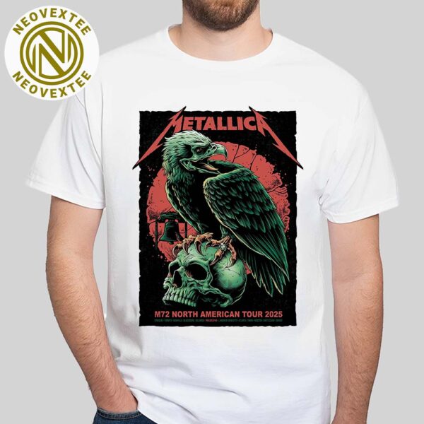 Metallica Pop-Up Shop Exclusive Poster Philadelphia PA M72 Philly At Lincoln Financial Field On May 23 And 25 No Repeat Weekend 2025 Black T-Shirt