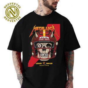 Metallica Pop-Up Shop Poster Landover MD M72 Landover At Northwest Stadium On May 28 2025 Art By Ian Williams Unisex T-Shirt