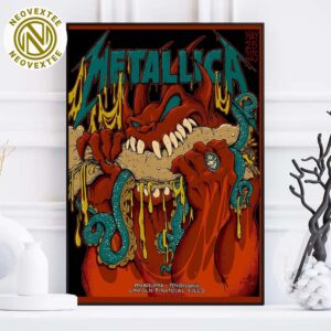 Metallica Second Night Poster In Philadelphia PA M72 Philly At Lincoln Financial Field On May 25 M72 North American Tour 2025 Home Decor Poster Canvas