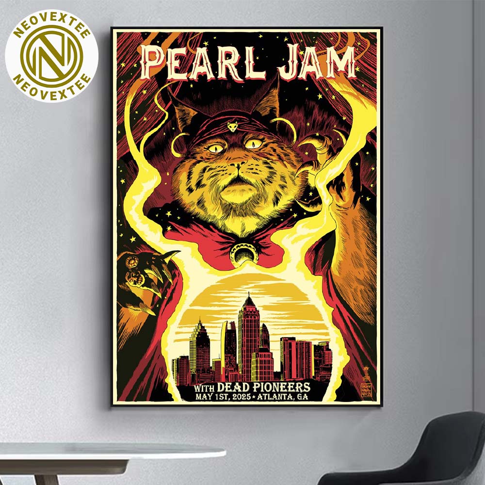 Pearl Jam Atlanta GA Night 2 Event Poster On May 1st 2025 At State Farm Arena Artist Francesco Francavilla Home Decor Poster Canvas Pearl Jam Atlanta GA Night 2 Event Poster On May 1st 2025 At State Farm Arena Artist Francesco Francavilla Home Decor Poster Canvas
