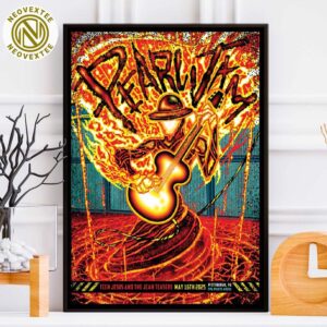 Pearl Jam Night 1 Pittsburgh Pennsylvania Event Poster On May 16th Dark Matter Tour 2025 Art By Brad Klausen At PPG Paints Arena Home Decor Poster Canvas
