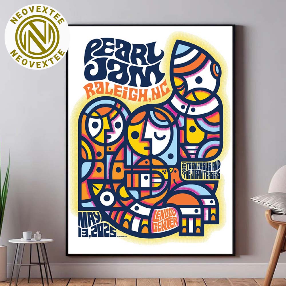 Pearl Jam Night 2 Event Poster Raleigh NC Art Don Pendleton At Lenovo Center On May 13 2025 Home Decor Poster Canvas Pearl Jam Night 2 Event Poster Raleigh NC Art Don Pendleton At Lenovo Center On May 13 2025 Home Decor Poster Canvas