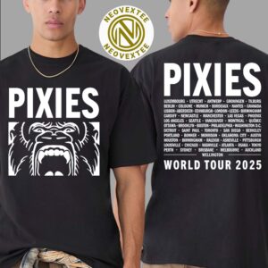 Pixies Gorilla Scream Cover Tee World Tour 2025 Black Two Sided Classic T-Shirt