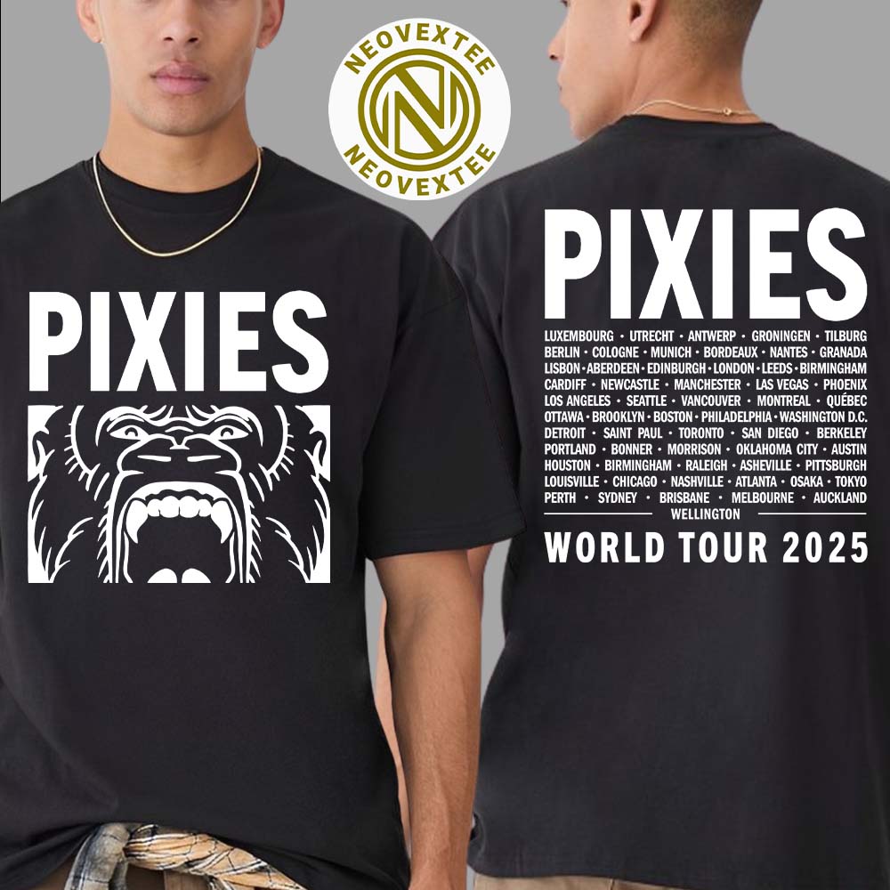Pixies Gorilla Scream Cover Tee World Tour 2025 Black Two Sided Classic T-Shirt Pixies Gorilla Scream Cover Tee World Tour 2025 Black Two Sided Classic T-Shirt