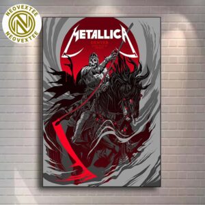 Metallica Becky Cloonan Exclusive Pop-Up Shop Poster For M72 Denver Colorado In Empower Field at Mile High On June 27 And 29 North American Tour 2025 Poster Canvas