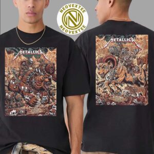 Metallica Full Show Poster For Two Night For M72 Denver Colorado On June 27 And 29 In Empower Field at Mile High Stadium M72 North American Tour 2025 Two Sided Print T-Shirt