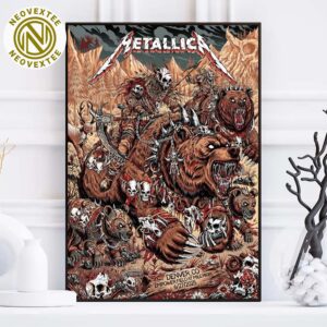 Metallica M72 Denver Night 1 Show Poster On June 27 Denver Colorado In Empower Field at Mile High Stadium M72 North American Tour 2025 Home Decor Poster Canvas