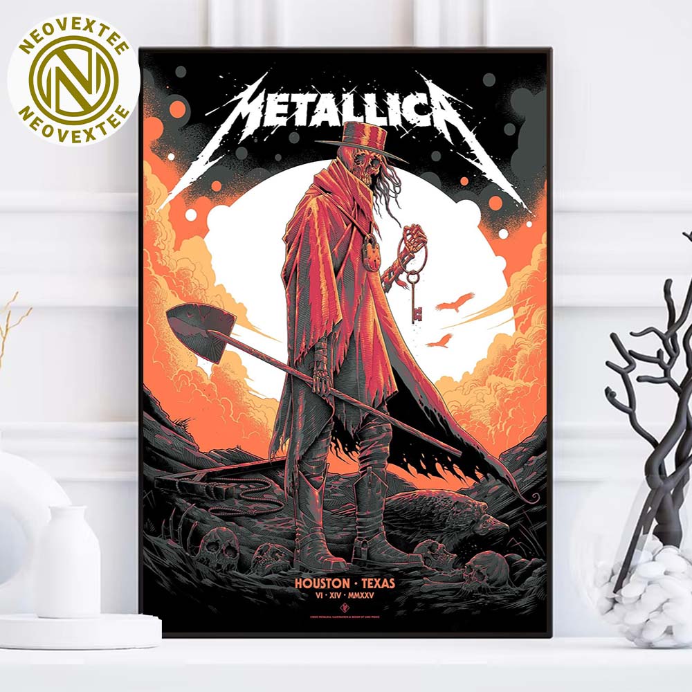 Metallica M72 Houston Pop-Up Shop Poster For Houston Texas On June 14th World Tour 2025 Art By Luke Preece Home Decor Poster Canvas Metallica M72 Houston Pop-Up Shop Poster For Houston Texas On June 14th World Tour 2025 Art By Luke Preece Home Decor Poster Canvas
