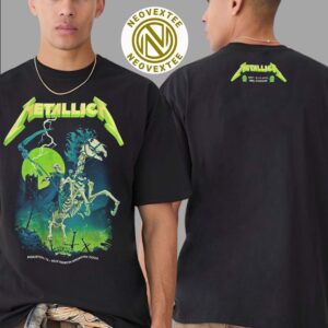 Metallica M72 North American Tour 2025 Merch Tee M72 Houston At NRG Stadium In Houston Texas On June 14th Two Sided Print T-Shirt