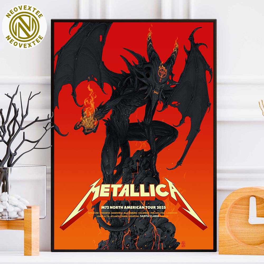 Metallica M72 North American Tour 2025 Pop-Up Shop Poster M72 Santa Clara On June 20 And 22 In Santa Clara California At Levis Stadium Home Decor Poster Canvas Metallica M72 North American Tour 2025 Pop-Up Shop Poster M72 Santa Clara On June 20 And 22 In Santa Clara California At Levis Stadium Home Decor Poster Canvas