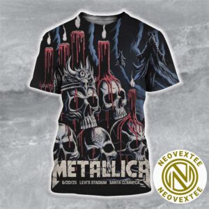 Metallica M72 Santa Clara Night 1 Concert Poster On June 20 In Santa Clara California At Levis Stadium M72 North American Tour 2025 All Over Print Shirt
