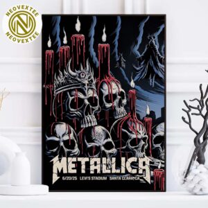 Metallica M72 Santa Clara Night 1 Concert Poster On June 20 In Santa Clara California At Levis Stadium M72 North American Tour 2025 Poster Canvas