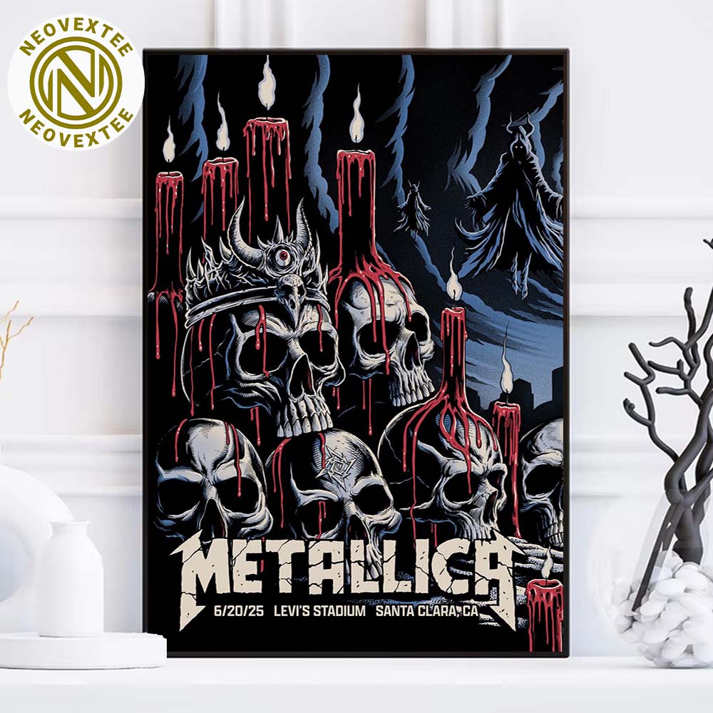 Metallica M72 Santa Clara Night 1 Concert Poster On June 20 In Santa Clara California At Levis Stadium M72 North American Tour 2025 Poster Canvas Metallica M72 Santa Clara Night 1 Concert Poster On June 20 In Santa Clara California At Levis Stadium M72 North American Tour 2025 Poster Canvas