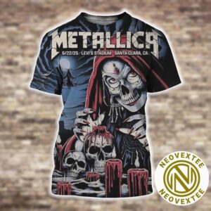 Metallica M72 Santa Clara Night 2 Show Poster On June 22 In Santa Clara California At Levis Stadium M72 North American Tour 2025 All Over Print Shirt