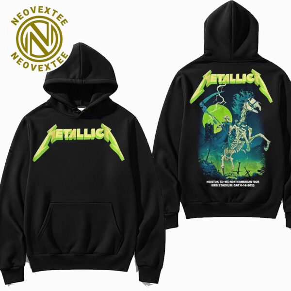 Metallica Merchandise Hoodie M72 Houston At NRG Stadium In Houston Texas On June 14th North American Tour 2025 Hoodie T-Shirt