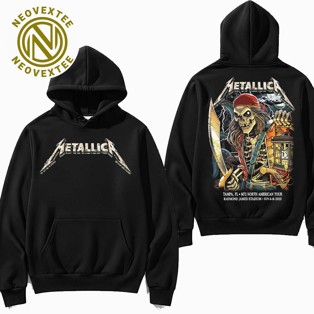 Metallica Night 2 Tampa Florida Art By Andrew Cremeans Exclusive Hoodie At Raymond James Stadium M72 Tampa On June 8 2025 Two Sided Print Hoodie T-Shirt Metallica Night 2 Tampa Florida Art By Andrew Cremeans Exclusive Hoodie At Raymond James Stadium M72 Tampa On June 8 2025 Two Sided Print Hoodie T-Shirt