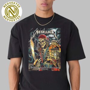 Metallica Night 2 Tampa Florida Art By Andrew Cremeans Show Poster Tonight At Raymond James Stadium M72 Tampa On June 8 2025 Classic T-Shirt