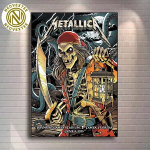 Metallica Night 2 Tampa Florida Art By Andrew Cremeans Show Poster Tonight At Raymond James Stadium M72 Tampa On June 8 2025 Home Decor Poster Canvas