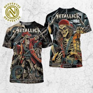 Metallica Tampa FL Night 1 And 2 M72 Tampa Art By Andrew Cremeans Full Show Poster At Raymond James Stadium On June 6 And 8 Tour 2025 All Over Print Shirt