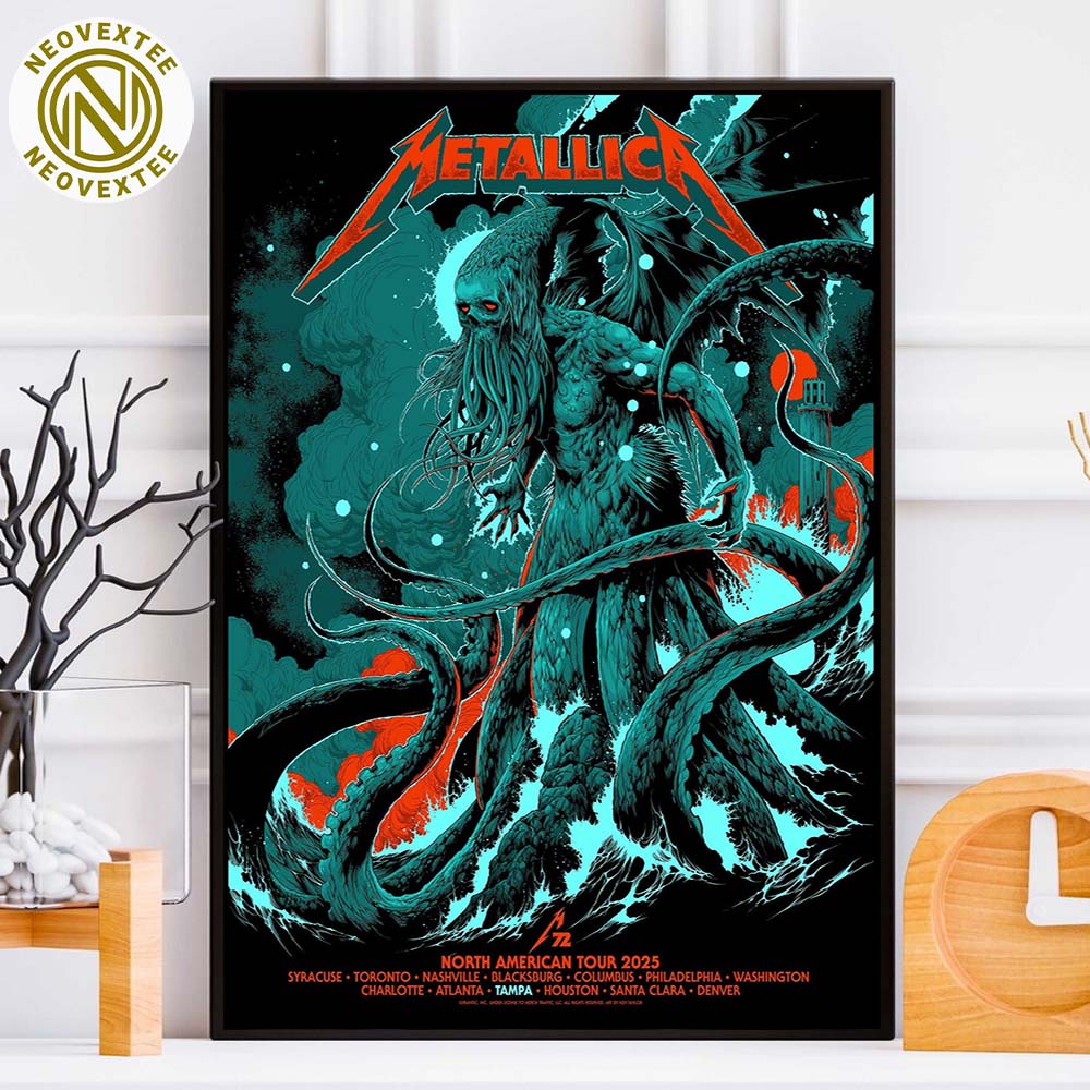 Metallica Tampa Florida Pop-Up Shop Poster M72 Tampa North American Tour 2025 At Raymond James Stadium On June 6 And 8 Poster Canvas Metallica Tampa Florida Pop-Up Shop Poster M72 Tampa North American Tour 2025 At Raymond James Stadium On June 6 And 8 Poster Canvas