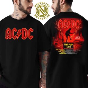 AC DC Australia Power Up Tour 2025 Dates List For November And December 2025 Black Two Sided Print Unisex T-Shirt