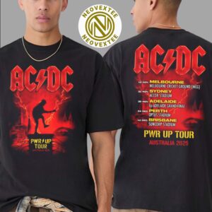 AC DC PWR UP Australia Tour 2025 Are You Ready Collection Tee Dates List For November And December Black Unisex T-Shirt