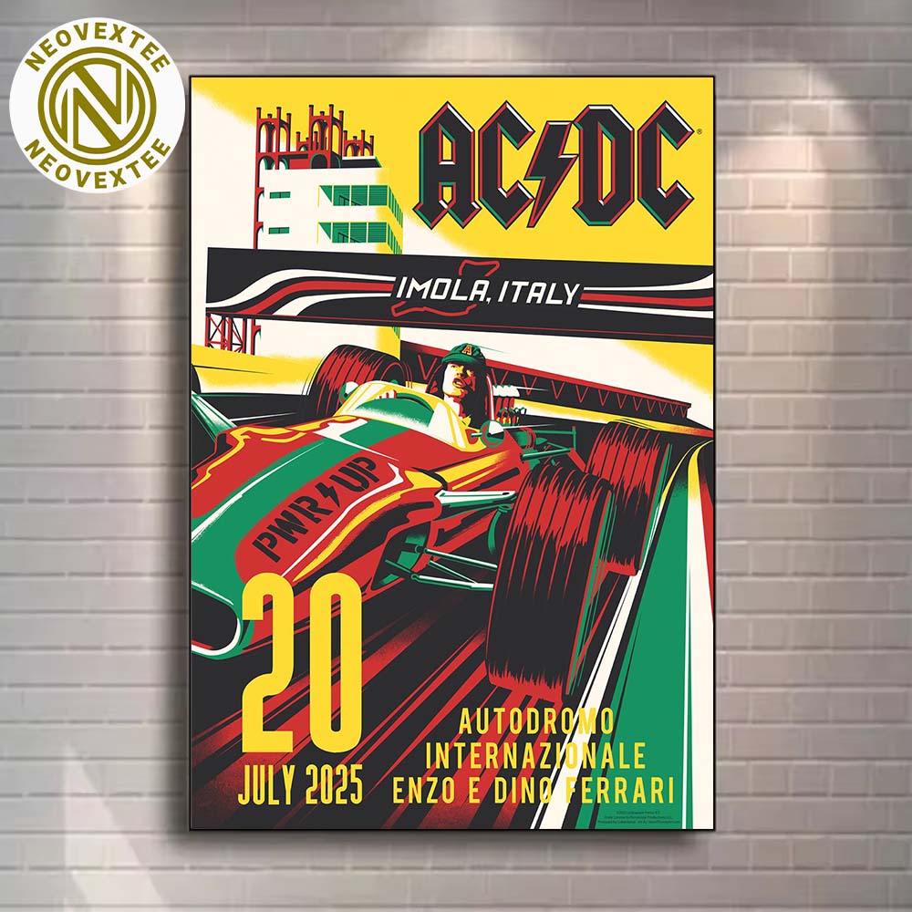 ACDC At Autodromo Enzo e Dino Ferrari Imola PWR UP Show Poster Tour 2025 In Imola Italy On July 20 2025 Home Decor Poster Canvas ACDC At Autodromo Enzo e Dino Ferrari Imola PWR UP Show Poster Tour 2025 In Imola Italy On July 20 2025 Home Decor Poster Canvas