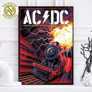 ACDC Madrid PWR Up Tour 2025 Concert Poster In Madrid Spain At Riyadh Air Metropolitano On July 12th And 16th 2025 Poster Canvas