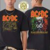 ACDC Are You Ready PWR UP 2025 Tour Australia Map Cities List Two Sided Print Unisex T-Shirt