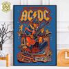 ACDC Prague Czech Republic 2025 Concert Poster At Letnany Airport On June 26 PWR Up Europe 2025 Tour Home Decor Poster Canvas