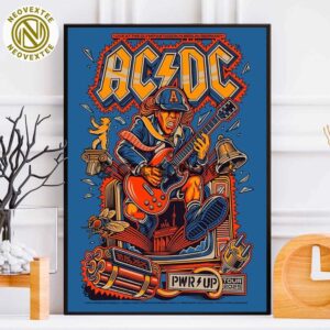 ACDC PWR Up Tour 2025 Berlin Germany Concert Poster Live At The Olympiastadion On June 30 2025 Home Decor Poster Canvas
