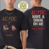 ACDC Warsaw Polska PWR Up 2025 Angus Young Statue Art Merchandise Tee At PGE Narodowy On July 4 2025 Two Sided Print Unisex T-Shirt