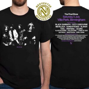 Black Sabbath And Ozzy Osbourne Back To The Beginning Merchandise Band Photo Event Tee With Lineup Two Sided Print Unisex T-Shirt