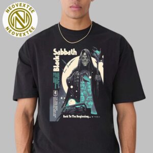 Black Sabbath Skeleton Merch Tee Back To The Beginning 2025 The Final Show Villa Park Birmingham On July 5 2025 Decorative Unisex T-Shirt