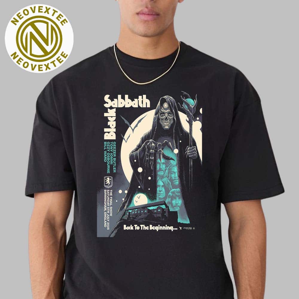 Black Sabbath Skeleton Merch Tee Back To The Beginning 2025 The Final Show Villa Park Birmingham On July 5 2025 Decorative Unisex T-Shirt Black Sabbath Skeleton Merch Tee Back To The Beginning 2025 The Final Show Villa Park Birmingham On July 5 2025 Decorative Unisex T-Shirt